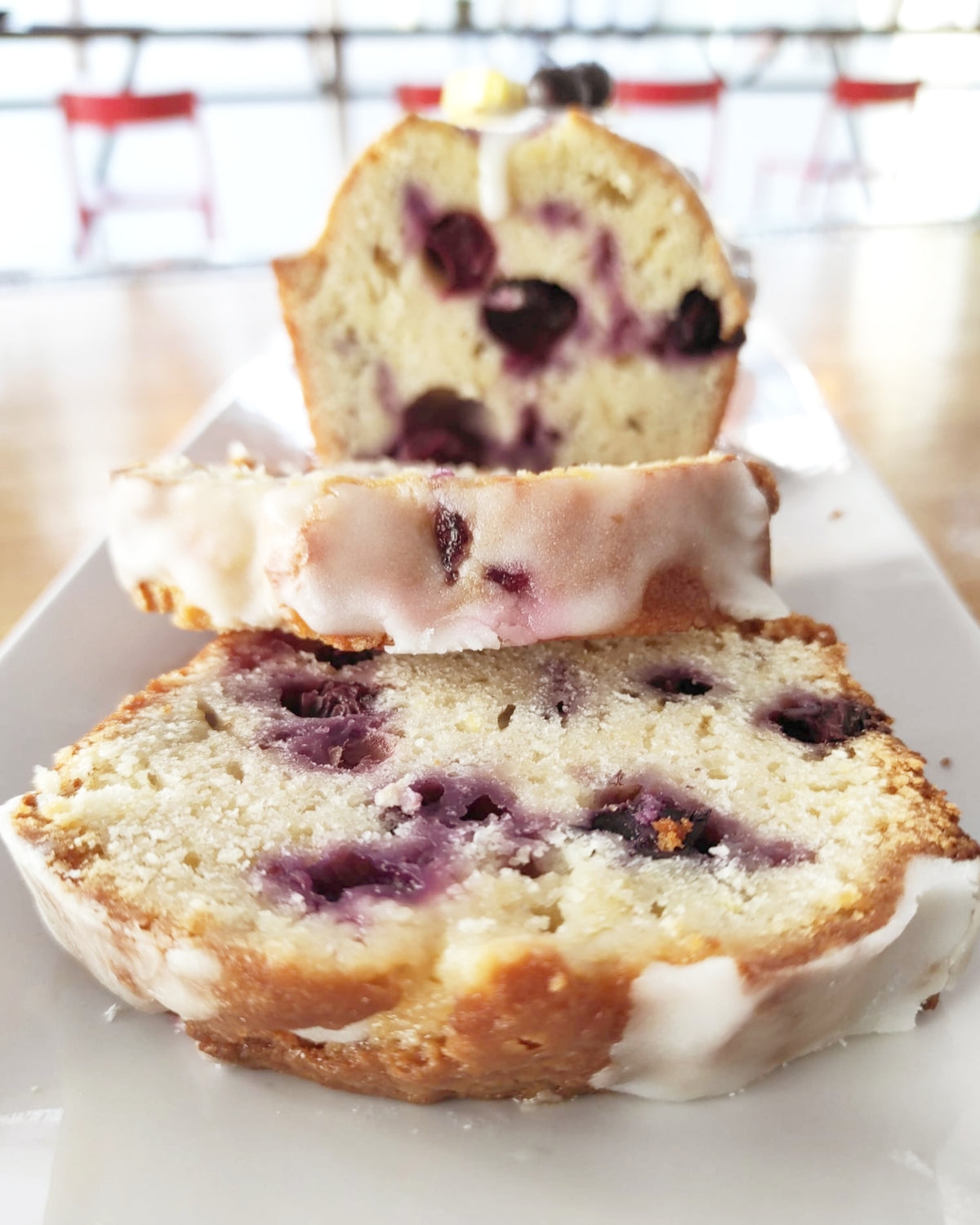 Pastís rectangular - Blueberry Llimona